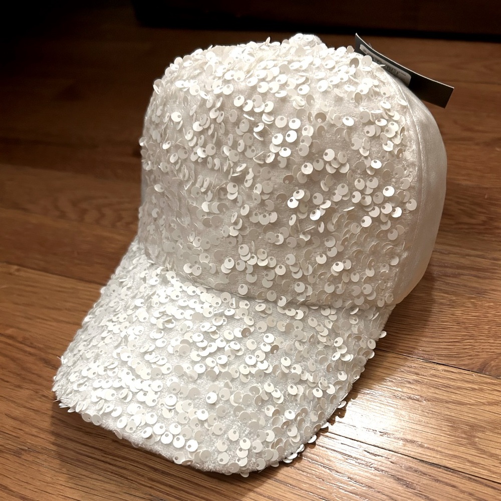 NWT Illuma Sequin & Satin Adjustable Baseball Cap